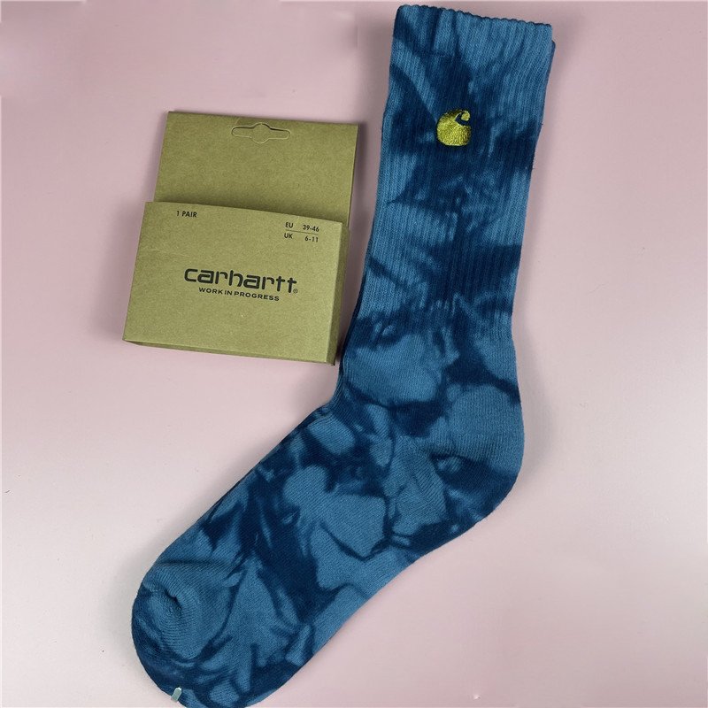 Wholesale personalized tye dye fashionable street blank sublimation designer athletic socks sport crew custom tie dye socks