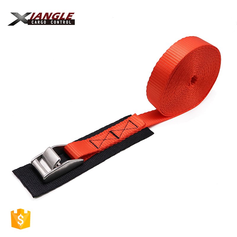 1" 350kg Padded Cam Buckle Cargo Strap Roof Rack Tie Down Stainless Steel Kayak Straps Lashing Strap for Trucks Boat