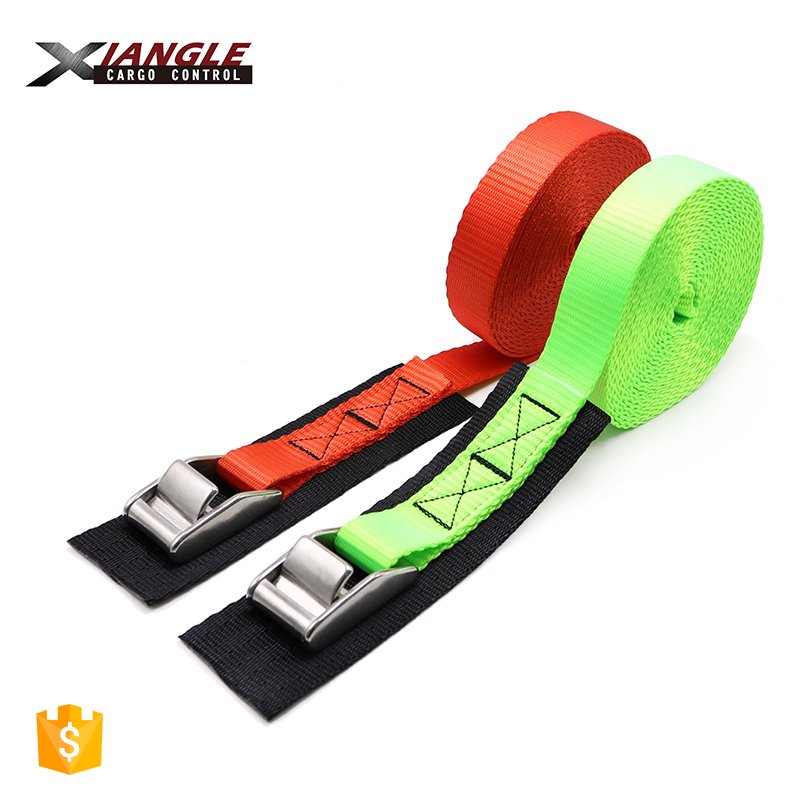 1" 350kg Padded Cam Buckle Cargo Strap Roof Rack Tie Down Stainless Steel Kayak Straps Lashing Strap for Trucks Boat