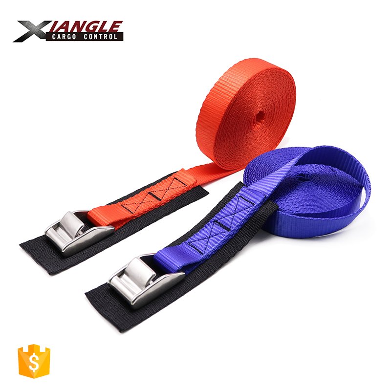 1" 350kg Padded Cam Buckle Cargo Strap Roof Rack Tie Down Stainless Steel Kayak Straps Lashing Strap for Trucks Boat