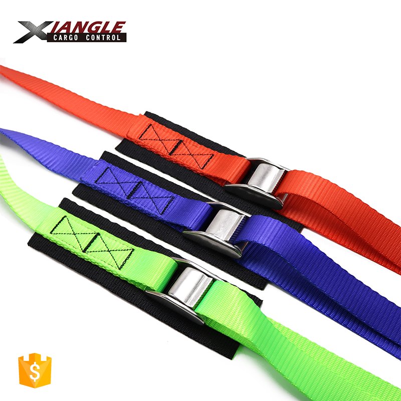 1" 350kg Padded Cam Buckle Cargo Strap Roof Rack Tie Down Stainless Steel Kayak Straps Lashing Strap for Trucks Boat