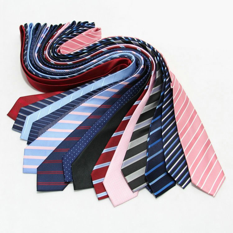 Solid Black Polyester Neckties Plain Security Knot Gravata Clip on Tie Men