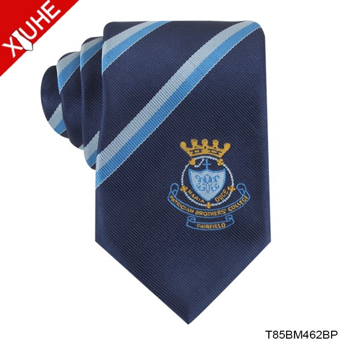 Packaging Box Custom Silk Necktie Men with Logo Silk Striped School Tie Custom Logo Neckties Tie Manufacturer