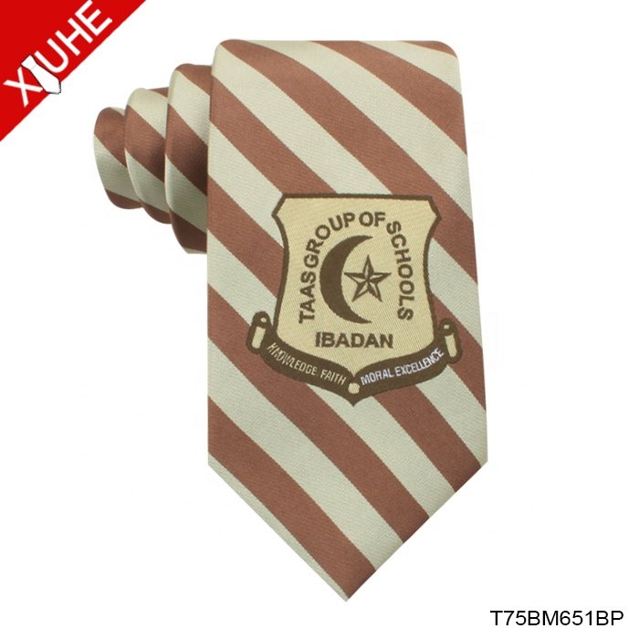Packaging Box Custom Silk Necktie Men with Logo Silk Striped School Tie Custom Logo Neckties Tie Manufacturer