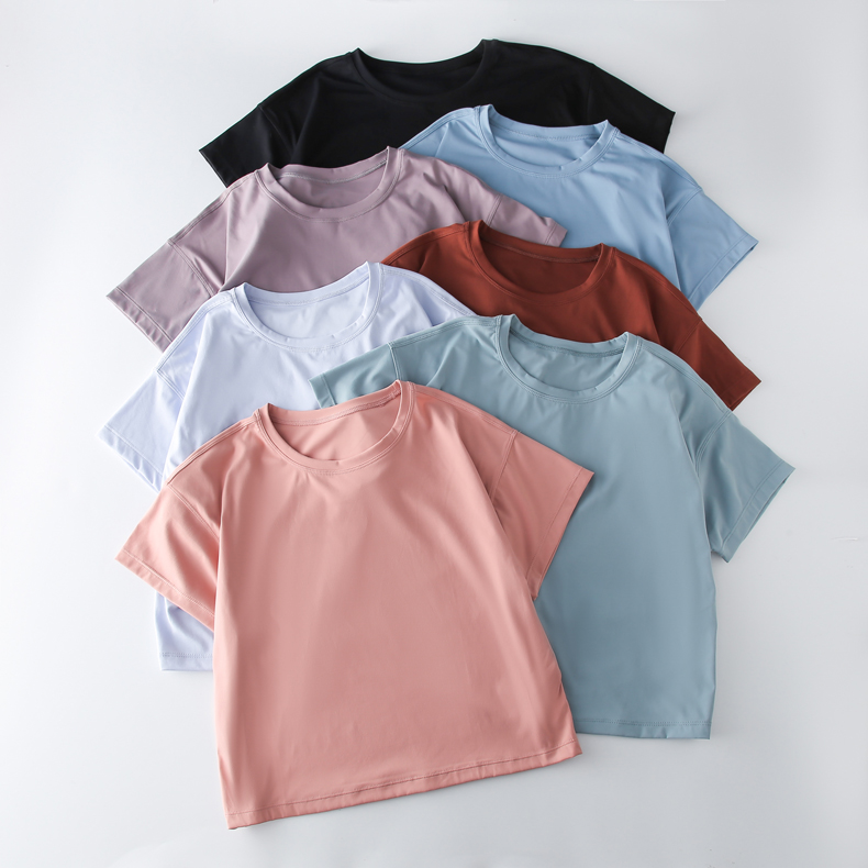 New Summer Women's Loose Short Sleeve Summer Crop T-Shirt Tops Blouse