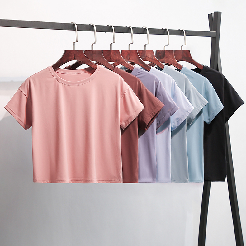 New Summer Women's Loose Short Sleeve Summer Crop T-Shirt Tops Blouse