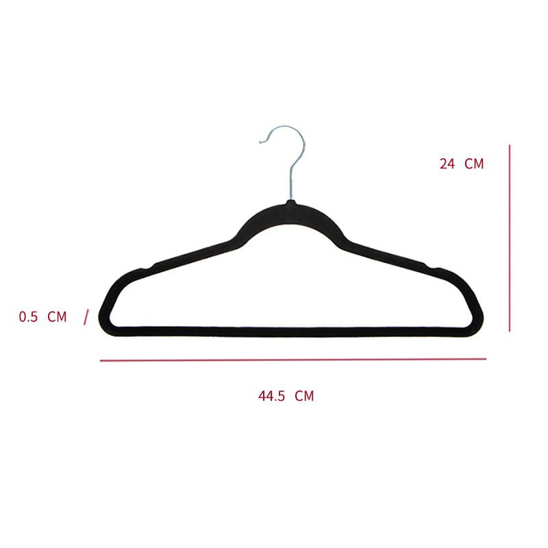 Customized Black Multi-functional Velvet Tie Suits Clothes Hanger For Adult