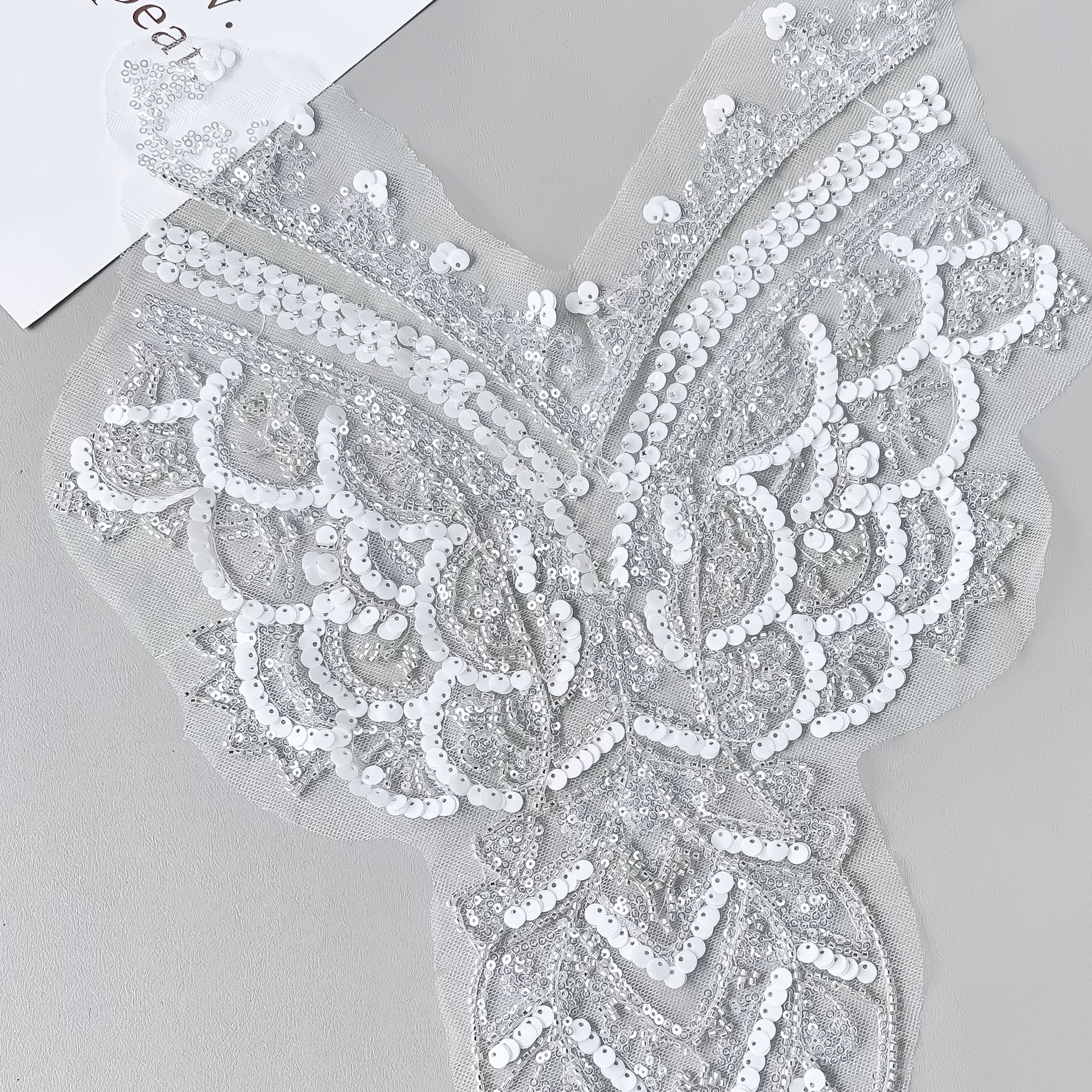 New crystal bridal applique bodycon dress rhinestone applique process sewing source factory