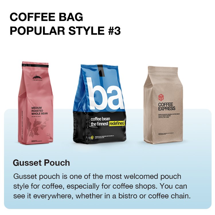 Laminated Flat Bottom Zipper Coffee Powder Bag Aluminum Foil Plastic Flour Tea Milk Coffee Powder Bags With Valve