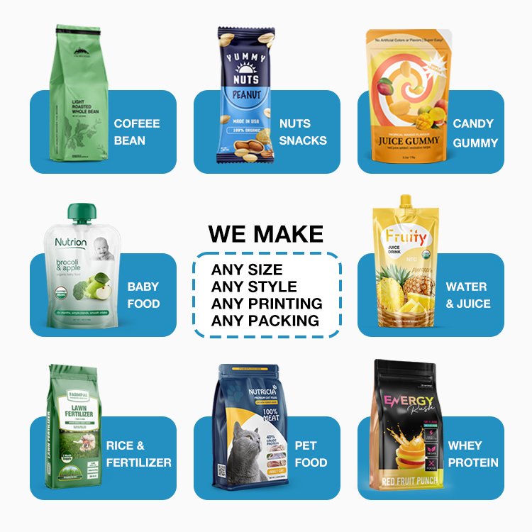 Laminated Flat Bottom Zipper Coffee Powder Bag Aluminum Foil Plastic Flour Tea Milk Coffee Powder Bags With Valve