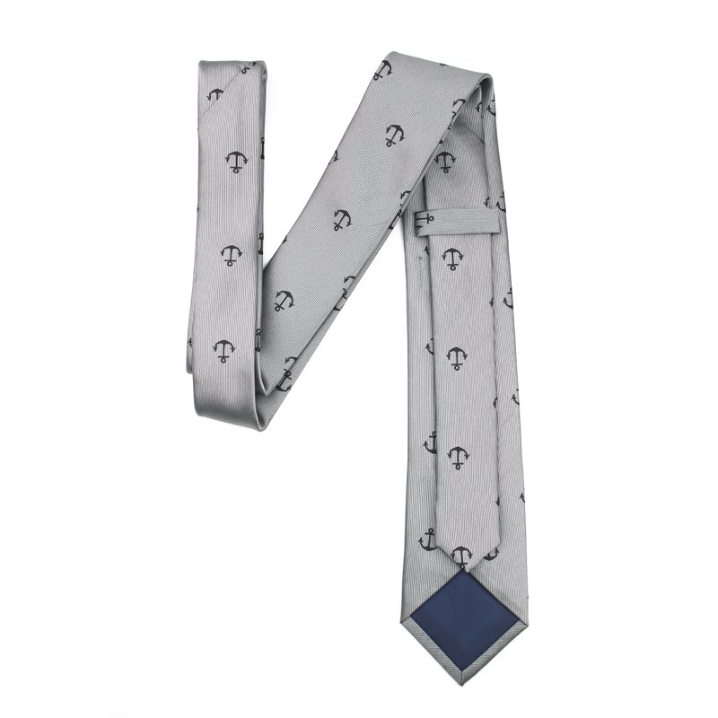 Grey quality solid Narrow neckwear polka dot mens skinny slim business necktie