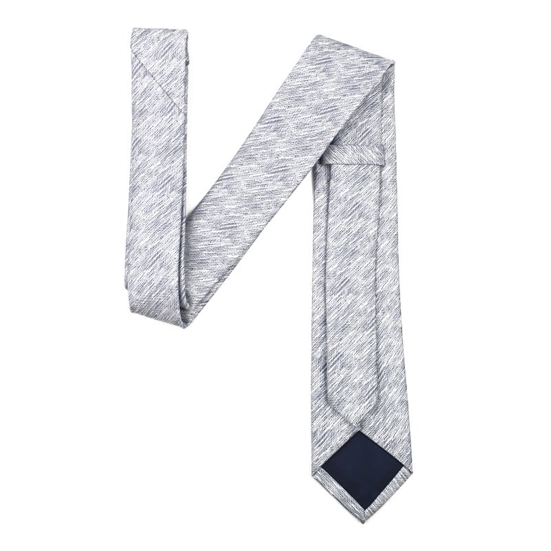 Grey quality solid Narrow neckwear polka dot mens skinny slim business necktie