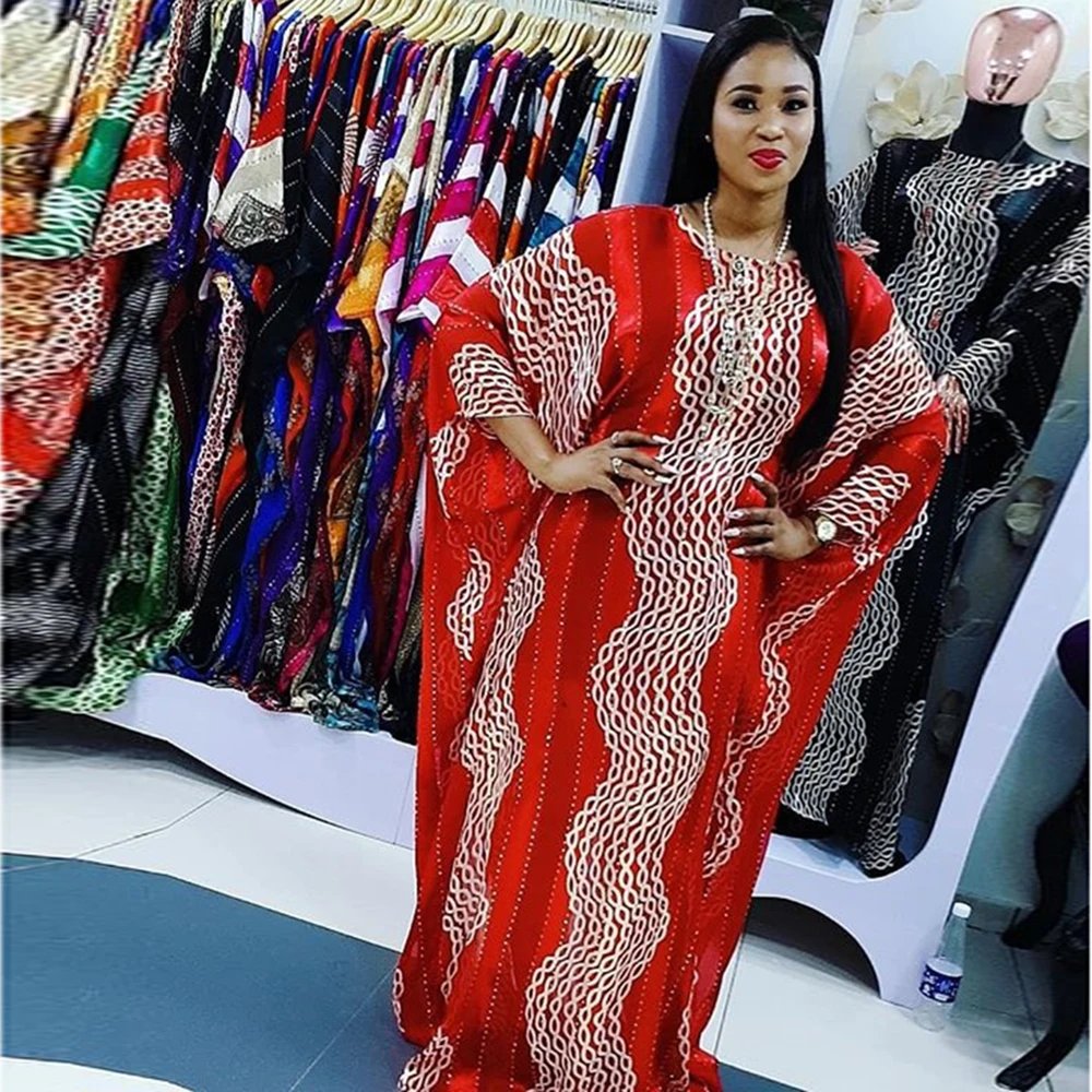 Plus Size African Wedding Party Dresses for Women 2024 New Dashiki Ankara Evening Gown Elegant Turkey Outfit Robe Africa Clothes