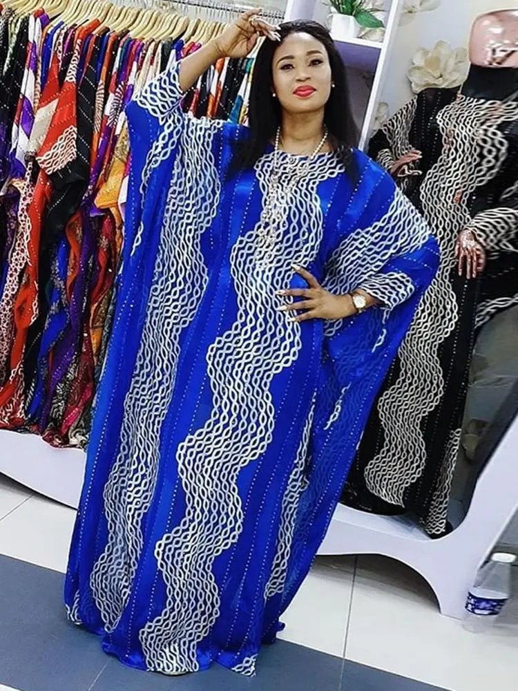 Plus Size African Wedding Party Dresses for Women 2024 New Dashiki Ankara Evening Gown Elegant Turkey Outfit Robe Africa Clothes