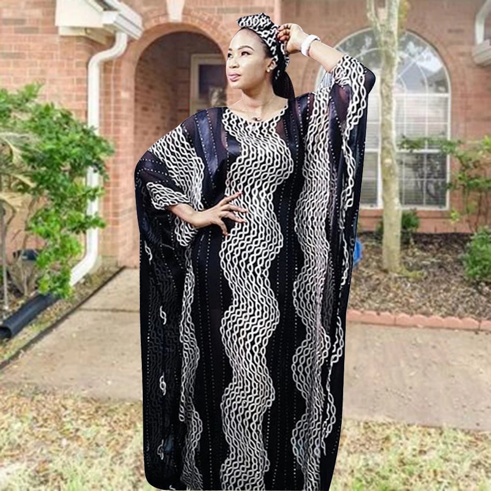 Plus Size African Wedding Party Dresses for Women 2024 New Dashiki Ankara Evening Gown Elegant Turkey Outfit Robe Africa Clothes