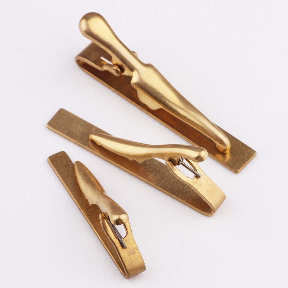 Customized Logo Supplier Promotion Gift Wholesale Luxury Best Price Popular Designs Personal Metal Blank Brass Tie Clip For Man