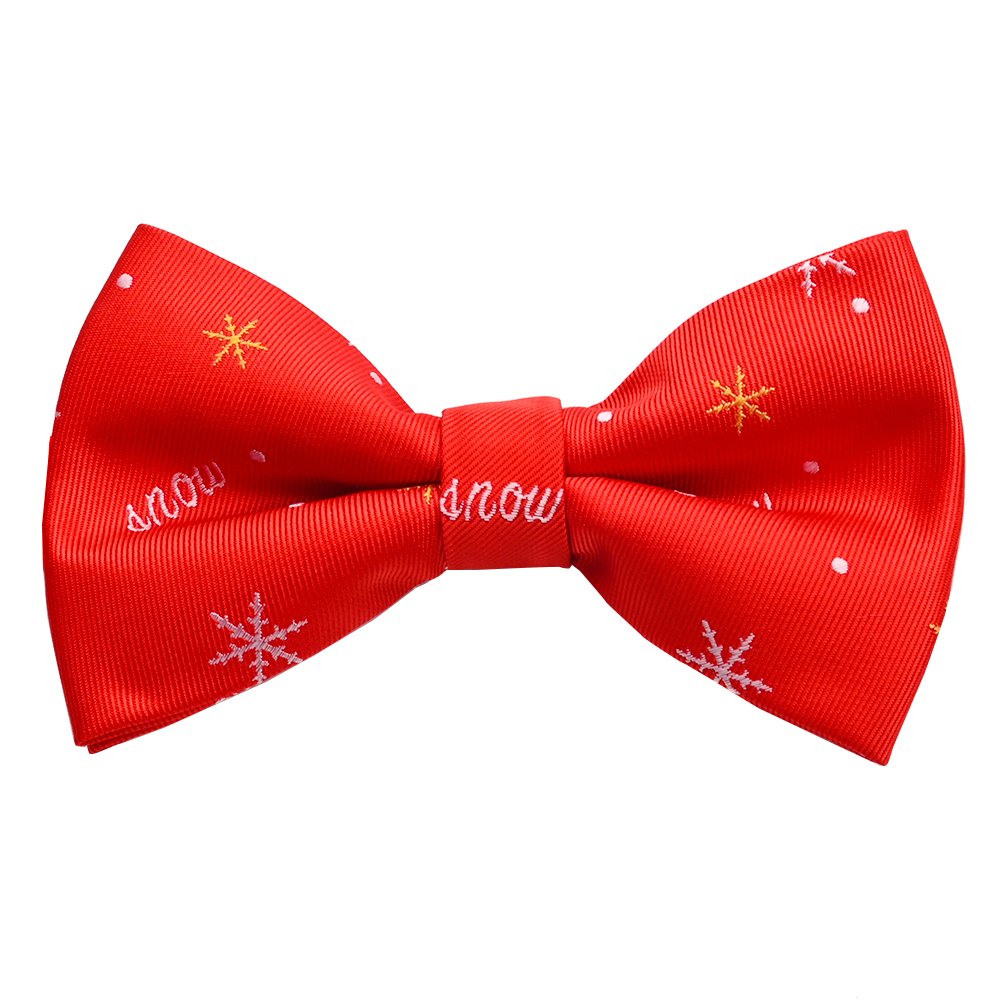 YiLi Christmas Xmas Polyester Woven Men's Bow Tie