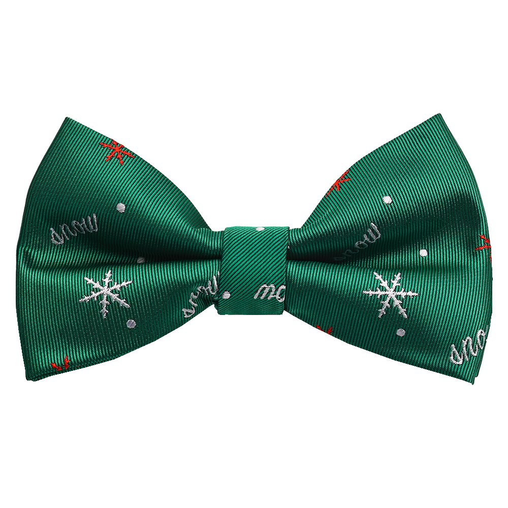 YiLi Christmas Xmas Polyester Woven Men's Bow Tie