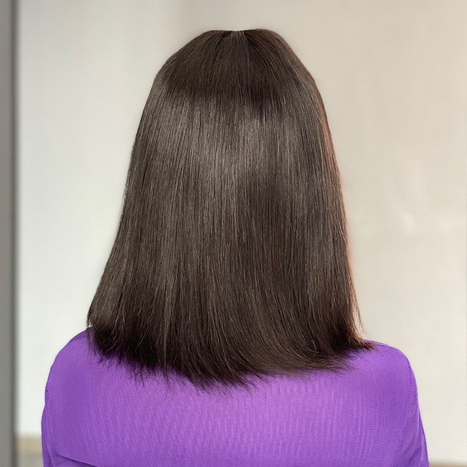 Fashionable 100% Human Hair Wigs With Bangs Glueless Short 2*4 Bob Wigs For Woman Daily Use Natural Human Hair Wigs