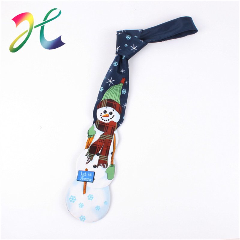 HY6 Holiday Christmas OEM Necktie Silk Novelty Pattern Vivid Tie Printed Polyester Mens Christmas Neck ties