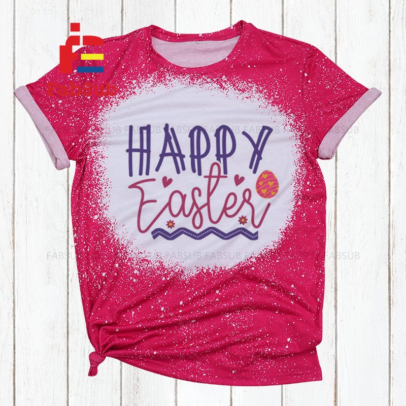 Bleached sublimation shirts blank t-shirt 100% polyester bleach shirt for sublimation sublimation printing t shirt
