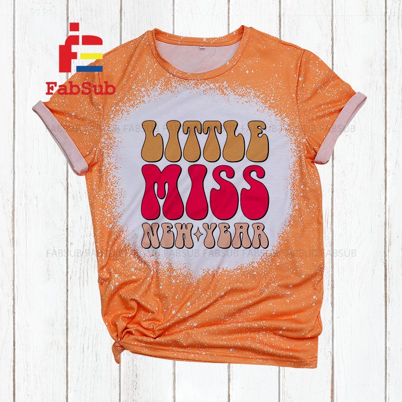 Bleached sublimation shirts blank t-shirt 100% polyester bleach shirt for sublimation sublimation printing t shirt