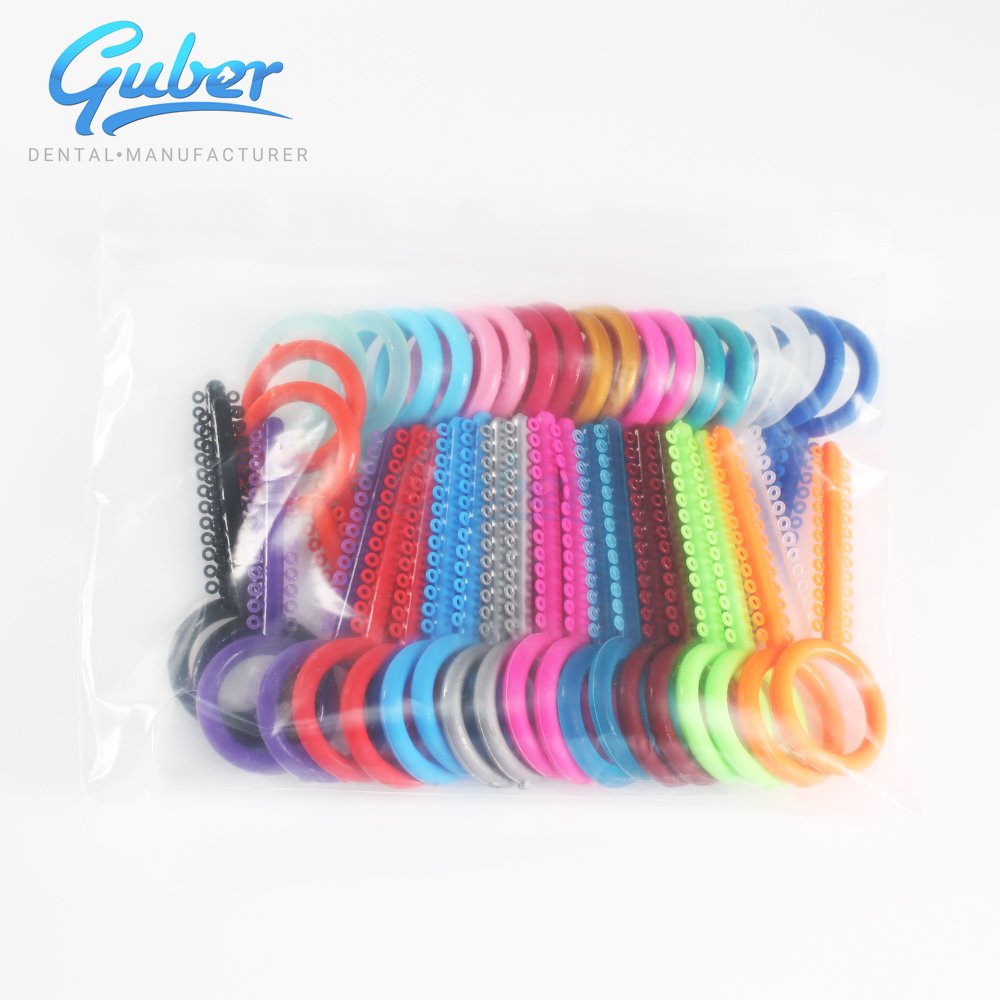 ELASTIC dental equipments orthodontic ligamax 1040 material orthodontic elastics colorful key ligature tie for dental brace