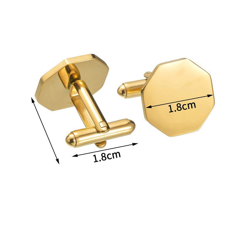 Oval Polygonal Cufflinks Engraved Groom Groomsmen Bestman Blanks Cuffs Links Personalized Wedding Favor Cufflink For Decoration