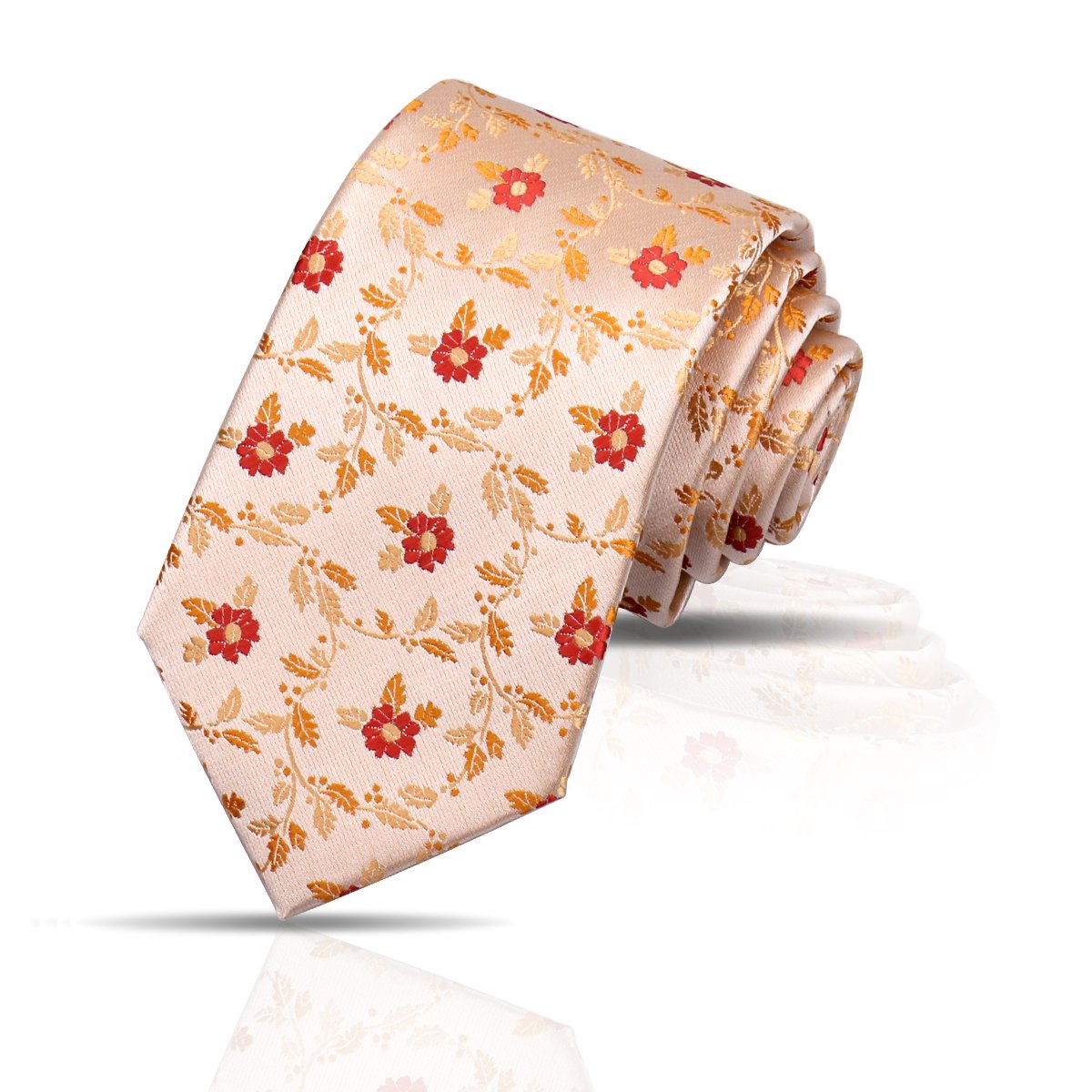 High Quality 7.5cm Polyester Ties For Men Pasiley Floral Men's Neckties For Wedding Party