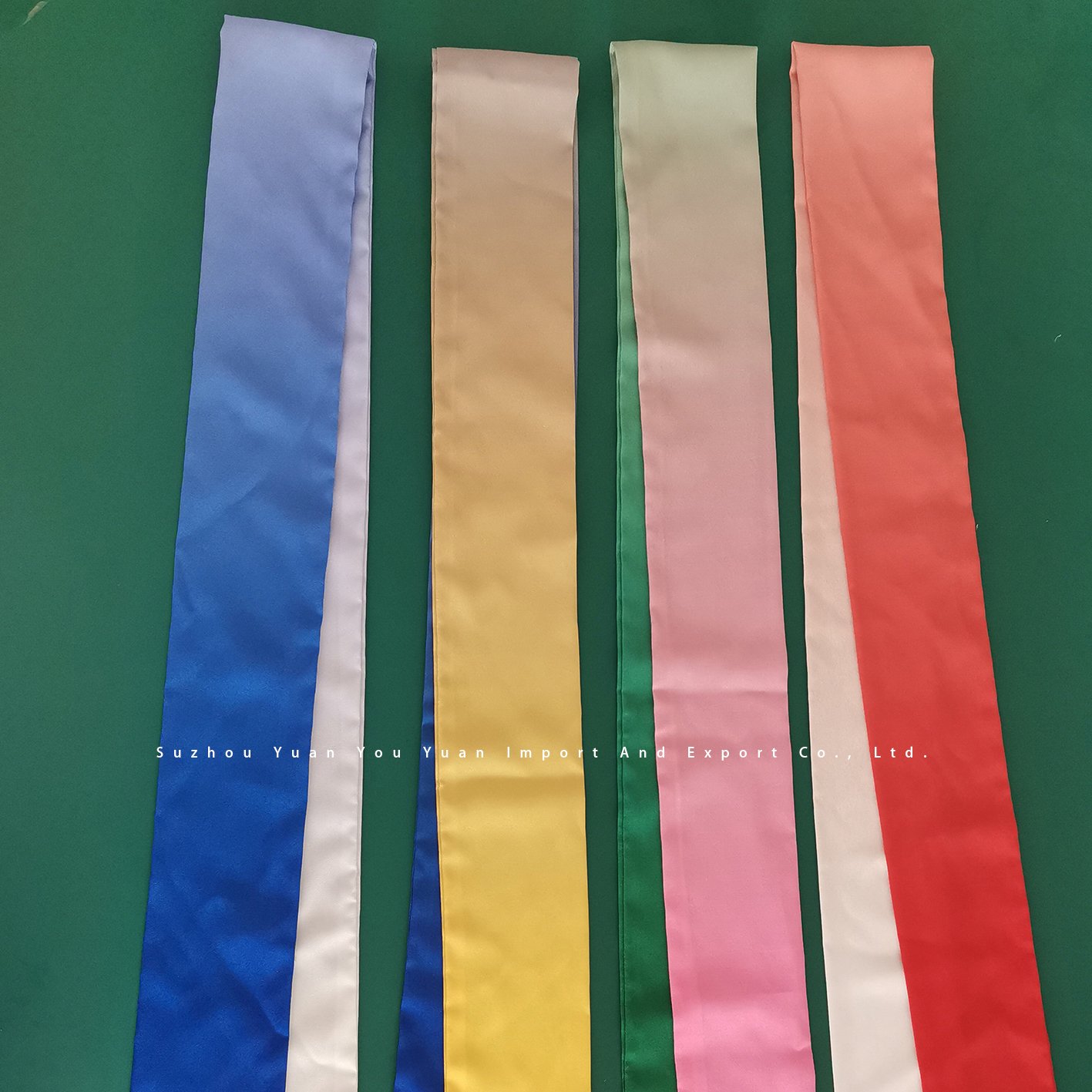 Wholesale STRIPE Greek Letters woman fake silk narrow flower scarf bag tie hair band