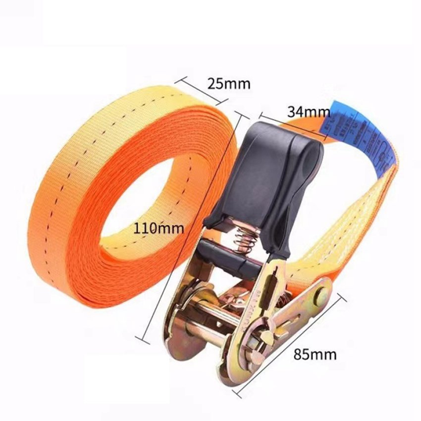 Customized ratchet tie down strap 1 inch rubber handle ratchet strap with no hooks