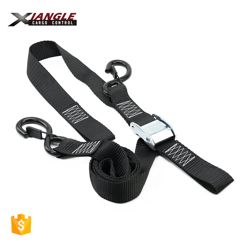 1-1/2 Inch 550kg Race Bike Tie Down Strap Built-in Soft Tie Motorcycle Cam Buckle Strap for ATV with Close Latch S Hook