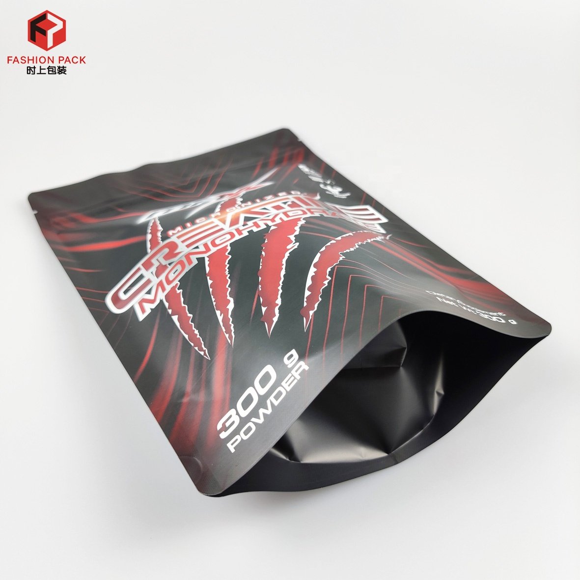 Matte Black Aluminum Foil Doypack Mylar Food Storage Bag Stand Up Food Packaging Bag With Zipper