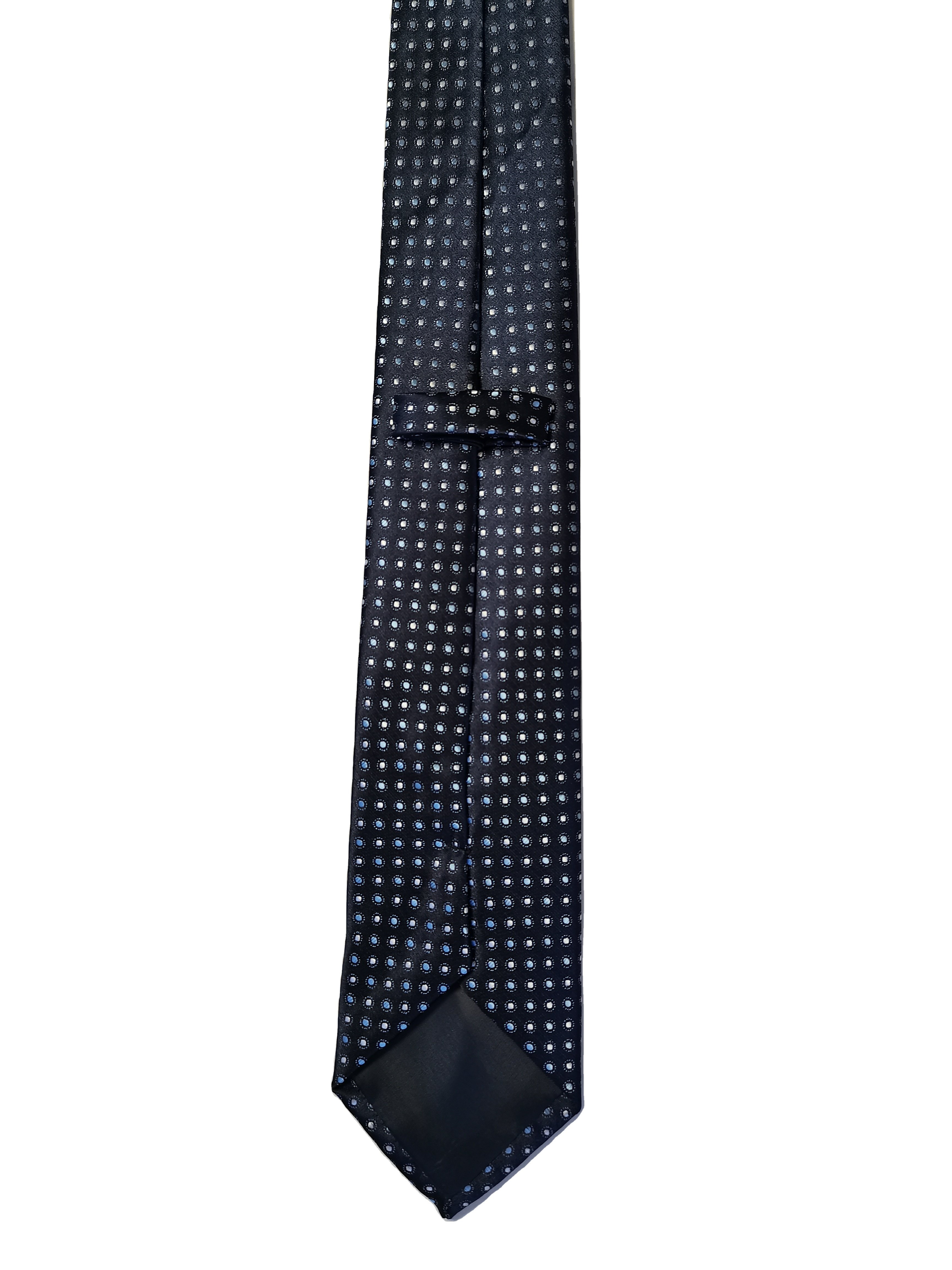 Wholesale Microfiber Polyester Necktie Hot Sale Navy Geo Classic Fashion Wedding Weave Woven Jacquard Customization For Men