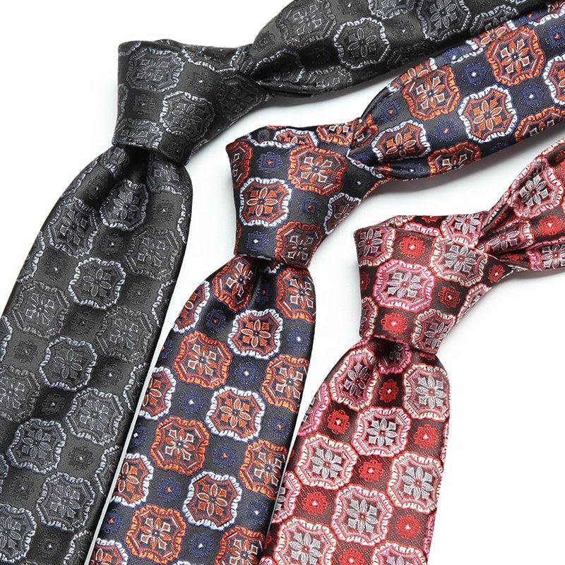 IRAN the persian pattern luxury brand vintage classic design mens microfiber handmade gray red navy floral neck ties for men