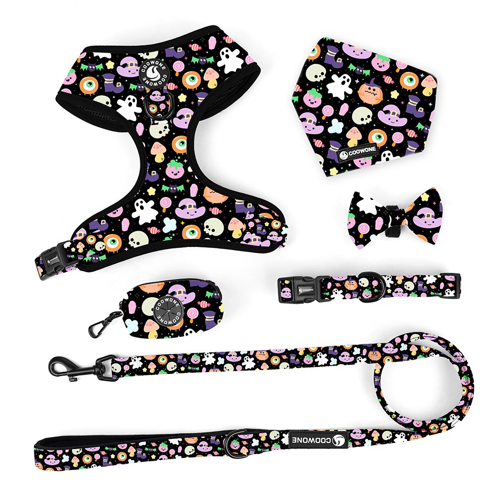 Wholesale Dog Harness Luxury Adjustable No Pull Pet Dog Leash and Collar Poop Bag Holder Pet Supplies
