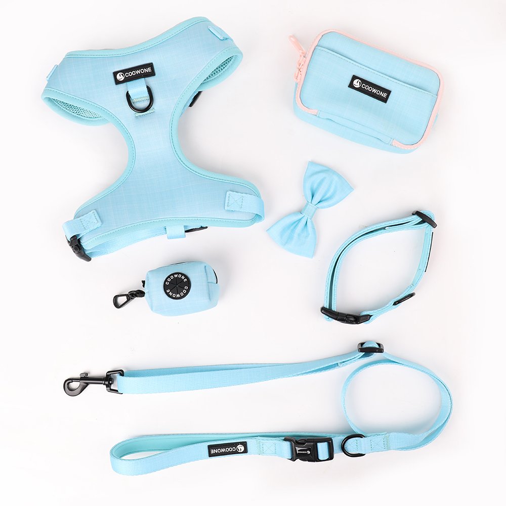 Wholesale Dog Harness Luxury Adjustable No Pull Pet Dog Leash and Collar Poop Bag Holder Pet Supplies