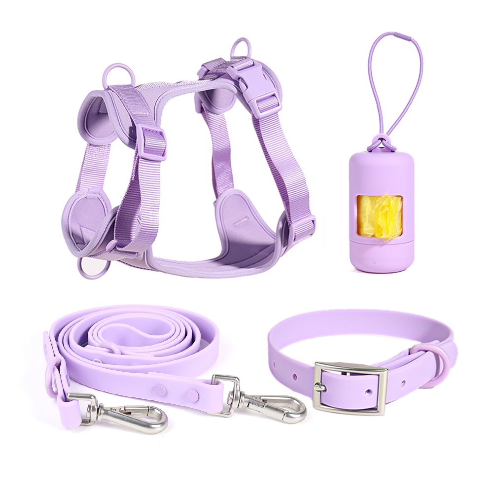 Wholesale Dog Harness Luxury Adjustable No Pull Pet Dog Leash and Collar Poop Bag Holder Pet Supplies