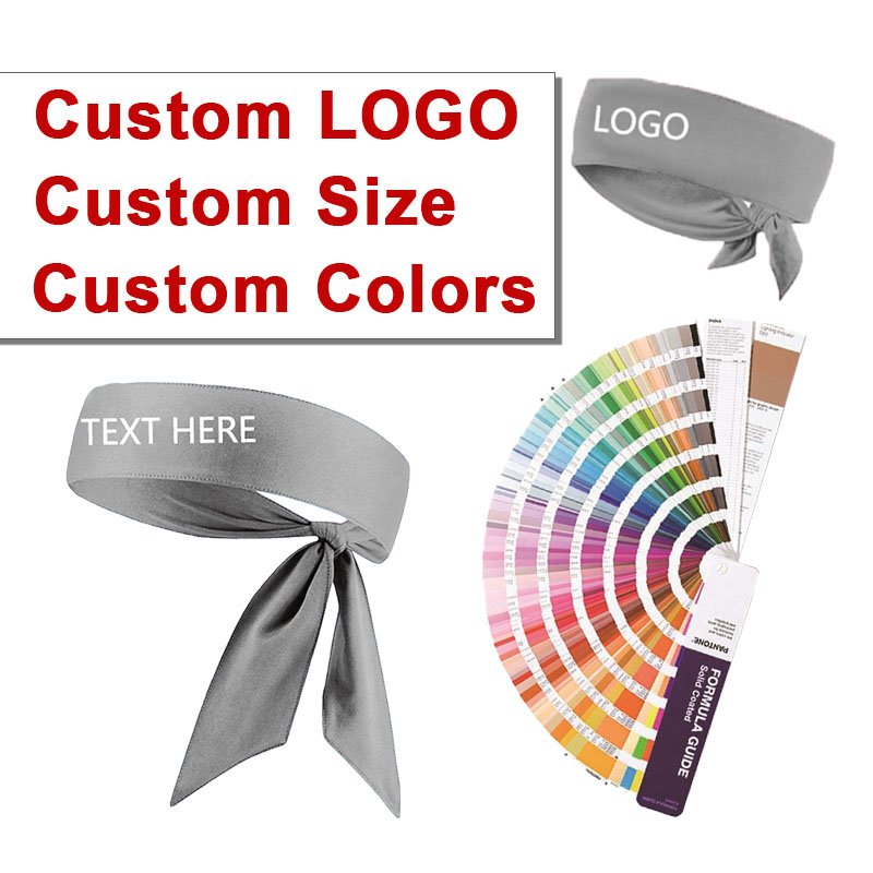  2024 Wholesale Custom Logo Elastic Hairband Long Sport Sweatband Hair sports headband