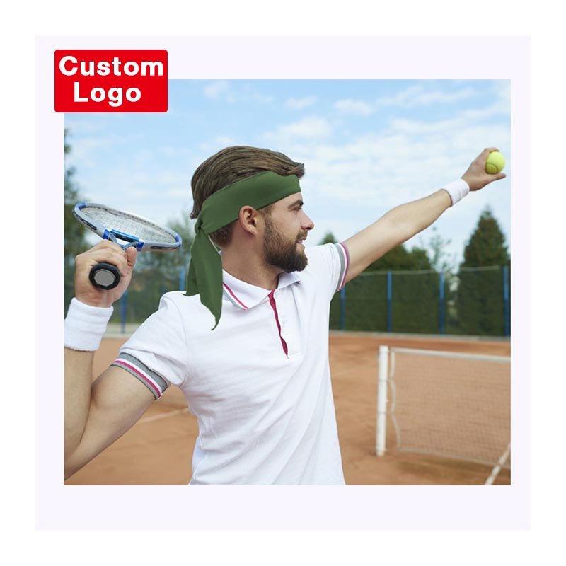  2024 Wholesale Custom Logo Elastic Hairband Long Sport Sweatband Hair sports headband