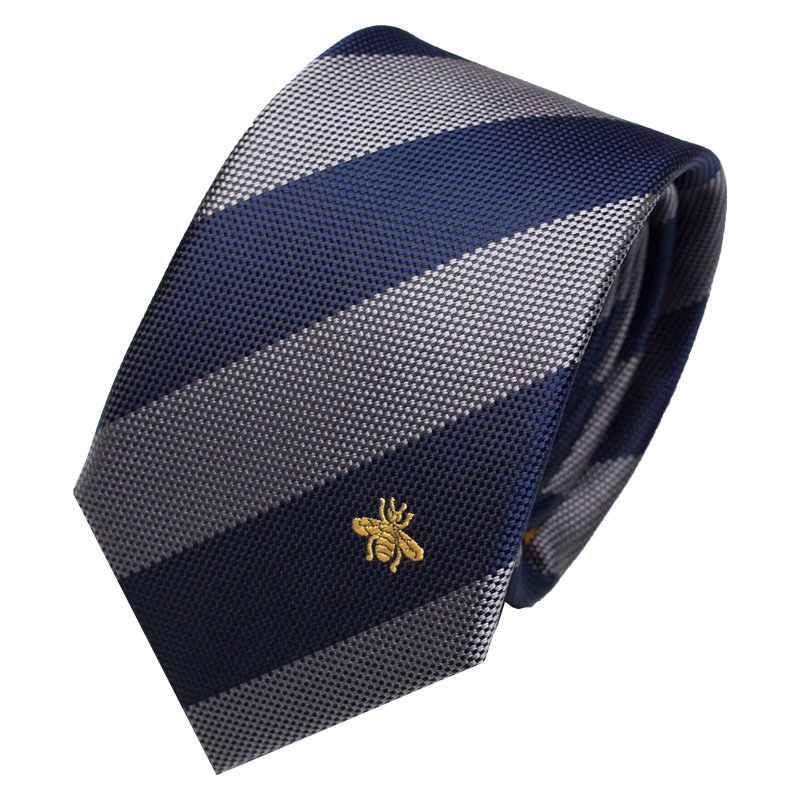 Luxury Brand Letter G Men's Tie High Quality Embroidered Bee Tie Designer Catalogue Ties Collection Business Suit Decorations