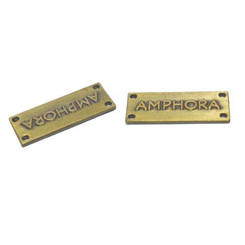 Elegant Design Stamp Custom Engraved Logo Metal Plates For Clothes