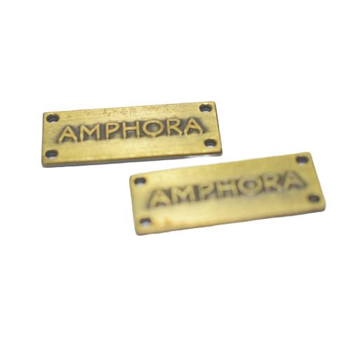 Elegant Design Stamp Custom Engraved Logo Metal Plates For Clothes