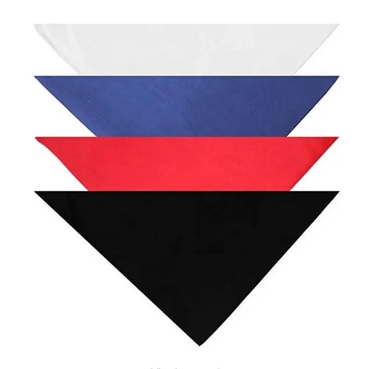 Wholesale Sublimation Printed Solid Color Triangle Pet Bandana Custom Logo Cat Dog Scarf Bandana For Small And Large Dogs