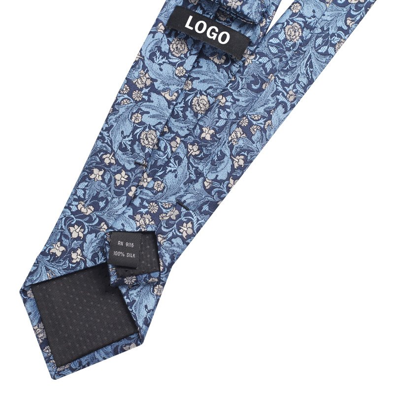 Best Factory Wholesale/Custom Low MOQ Necktie Exquisite Workmanship Luxury Flower Pattern 100% Silk Ties For Men
