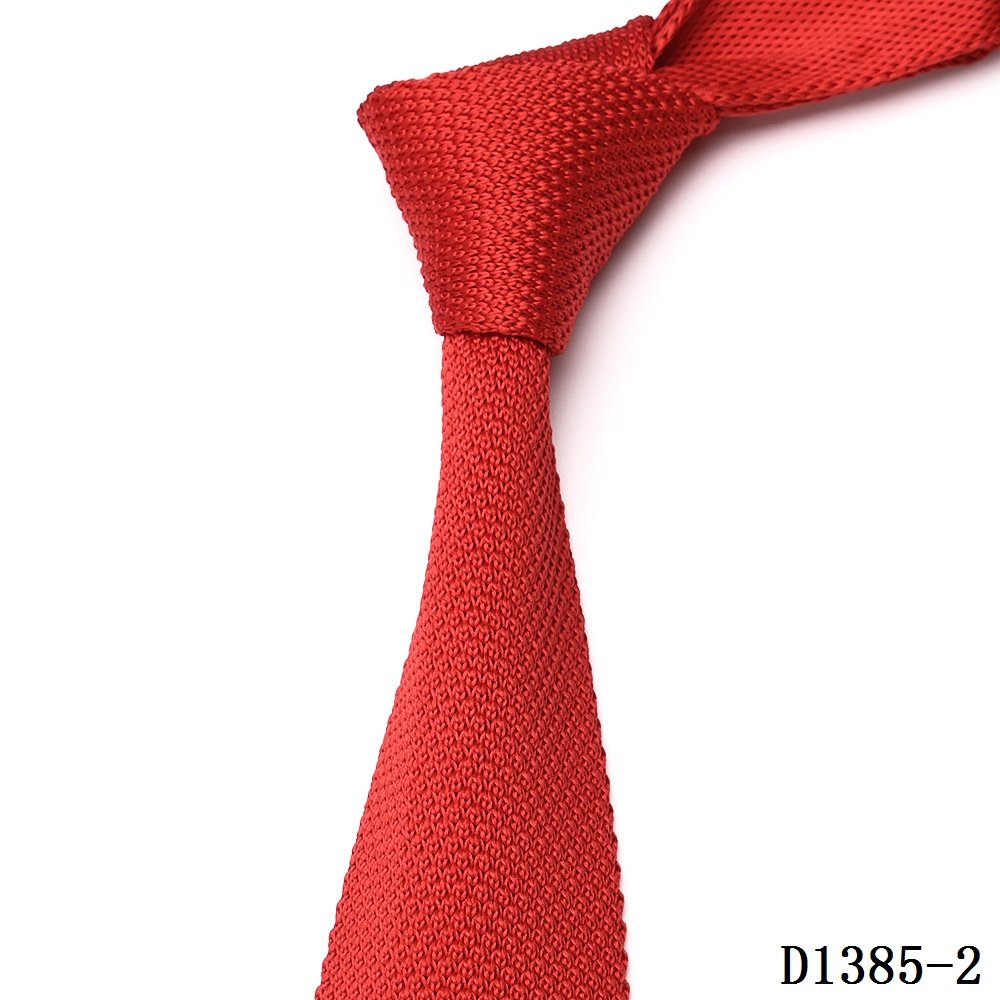 Yili China Factory Handmade Custom Fashion Seamless Polyester Silk Knitted Tie Yellow