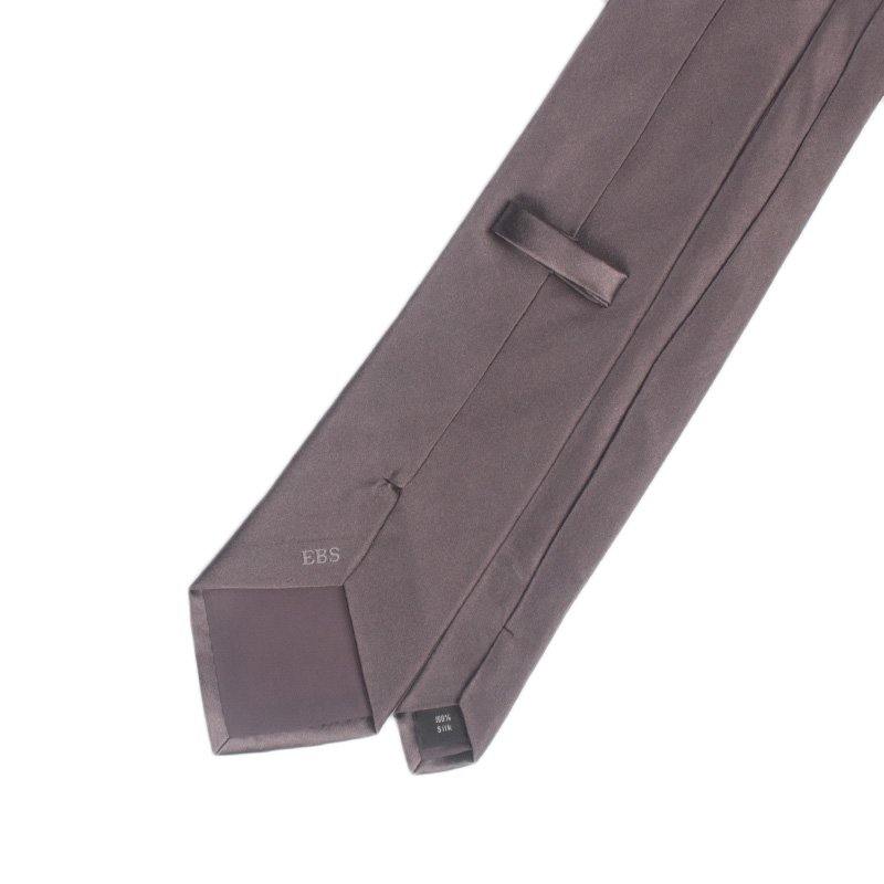 Luxury Plain Brown Tie Formal Classic Neckties Silk Grosgrain Satin Tie For Men Jacquard Necktie Solid