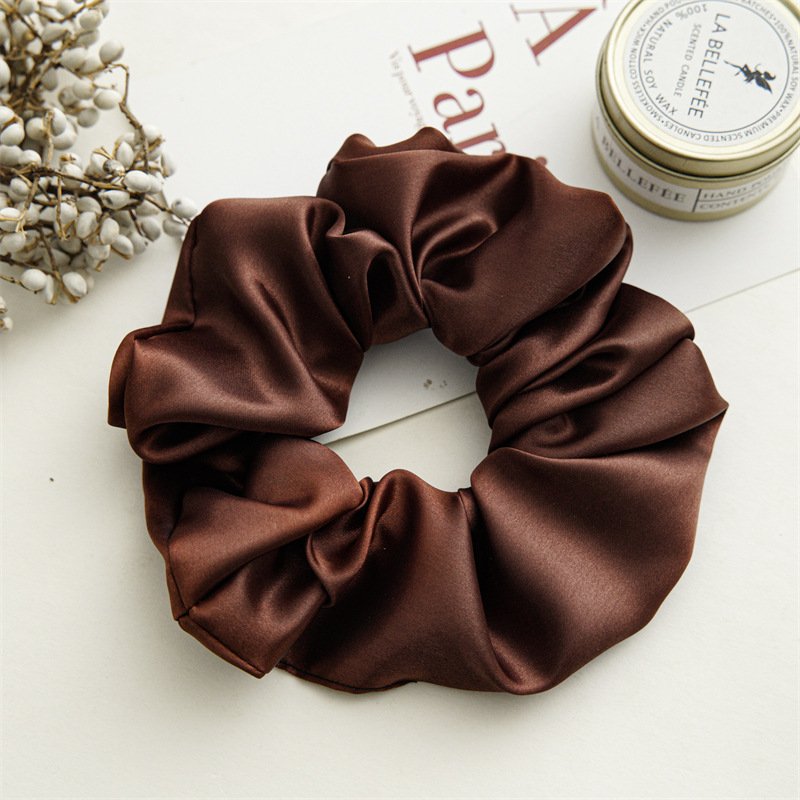 Ponytail Scrunchies Elastic Oversize Silk Satin Hair Tie Accessories High Quality Big Hair Scrunchies