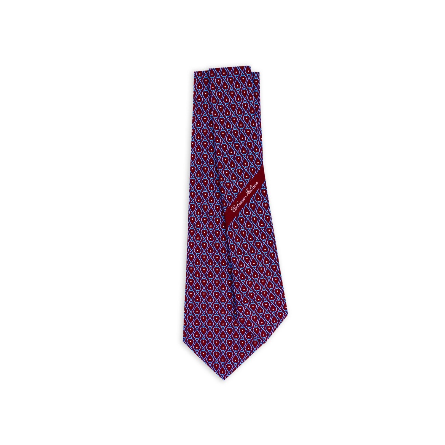 Italian Jacquard Pisa Purple Seven Fold Tie 148x8 cm Premium 100% Silk Business Style Timeless Investment in Style