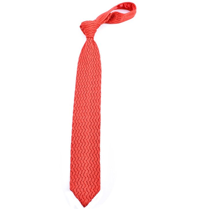 Grenadine Knitted Silk Tie Solid Black Purple Red Blank Elegant Knit Tie For Men's Accessory
